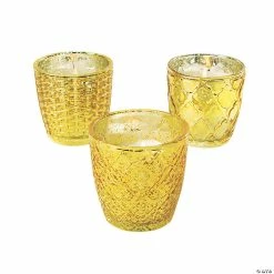 Budget 🎁 Gold Votive Holders - 6 Pc. 🔔