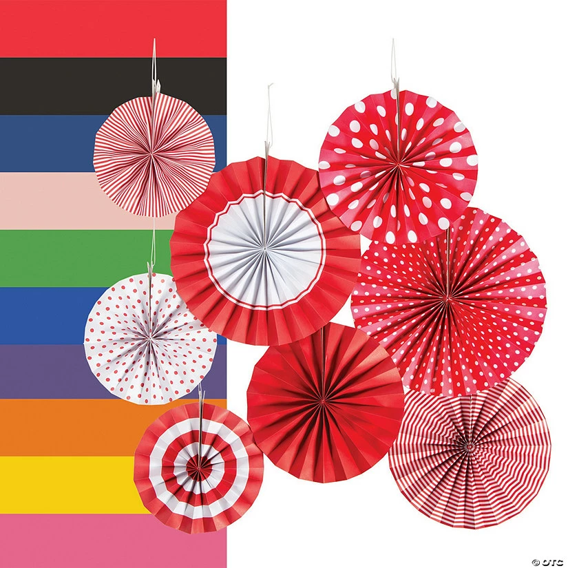 New ๐ Hanging Paper Fan Assortment - 8 Pc. ๐ 1 New ๐ Hanging Paper Fan Assortment - 8 Pc. ๐