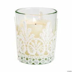 Discount 👍 Lace Trim Votive Holders - 6 Pc. ⭐