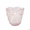 Cheapest 🛒 Light Pink Scallop Trim Votive Candle Holders - 6 Pc. 🧨
