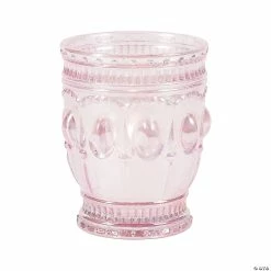 Budget 🌟 Light Pink Vintage Votive Candle Holders - 6 Pc. ✨