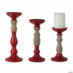 Deals 🧨 Melrose International Country Red Candle Holder (Set of 3) 🛒