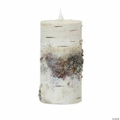 Outlet 🛒 Melrose International LED Birch 7 Inch Candle with Remote ✔️