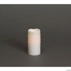 Coupon 🤩 Melrose International LED White Wax Drip Tall Pillar Candle (Set of 4) 🔔