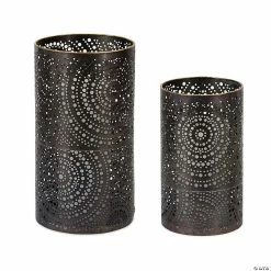 Cheapest 🥰 Melrose International Punched Metal Candle Holder, 8 and 10 Inches (Set of 4) 😀