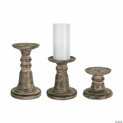Best reviews of 👏 Melrose International Weathered Stone Candle Holder (Set of 3) ⌛