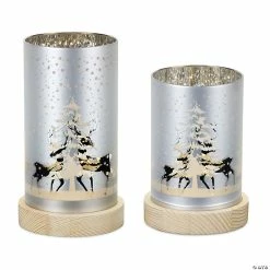 Hot Sale 🧨 Melrose International Winter Forest LED Luminary with Timer (Set of 2) 🔔