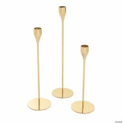 Best Sale 🌟 Metallic Gold Candle Holder Set - 3 Pc. 🌟