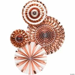 Best Sale βοΈ My Mindβs Eyeβ’ Metallic Rose Gold Hanging Fans - 4 Pc. π―