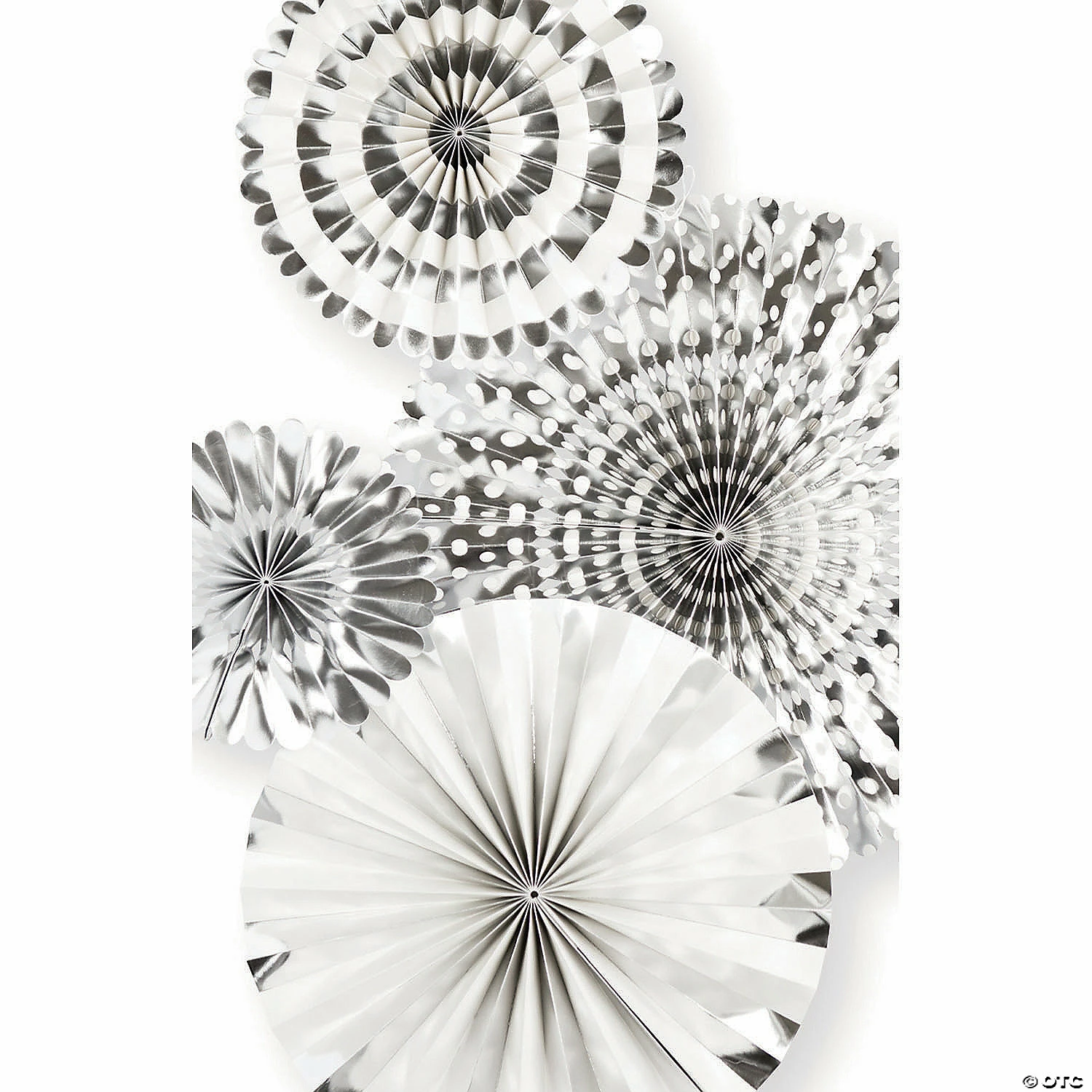 Brand new 👏 My Mind’s Eye™ Metallic Silver Hanging Fans - 4 Pc. ⭐ 2 Brand new 👏 My Mind’s Eye™ Metallic Silver Hanging Fans - 4 Pc. ⭐ - Image 2