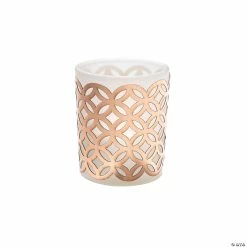 Wholesale 🔔 Rose Gold Foil Laser-Cut Votive Candle Holder Wrappers - 50 Pc. 😀