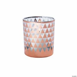 Discount ✔️ Rose Gold Patterned Votive Holders - 6 Pc. ✔️