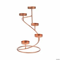 Budget π Round Copper Tea Light Candle Holder π