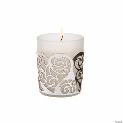 Best Sale 🧨 Silver Foil Laser-Cut Votive Candle Holder Wrappers - 50 Pc. 👏