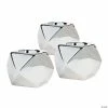 Wholesale 🥰 Silver Geometric Tea Light Candle Holders - 3 Pc. 👏