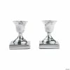 Cheap 😀 Silver Taper Candle Stands - 2 Pc. 👍