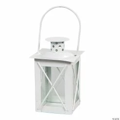 Budget π White Metal Mini Lantern π