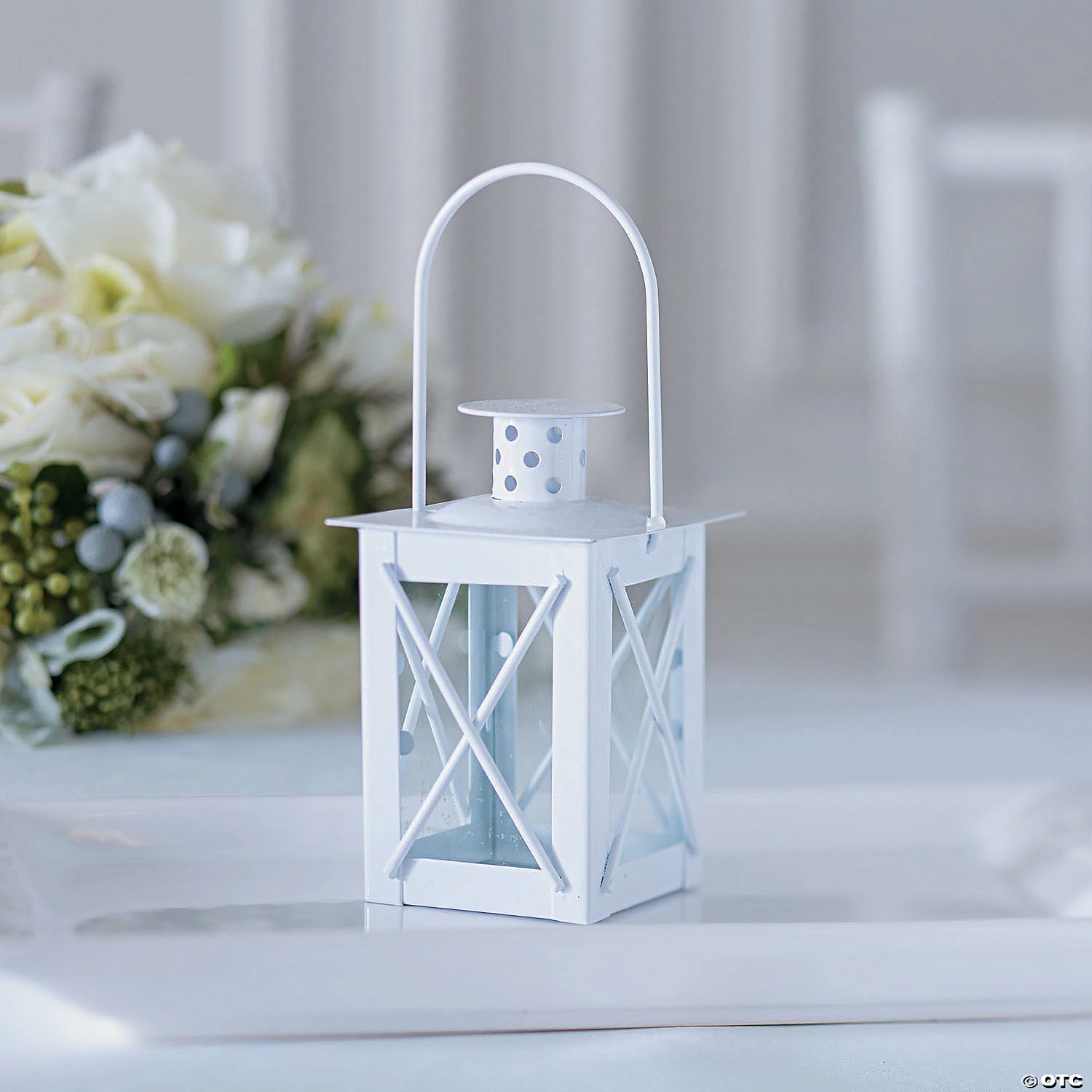 Budget ๐ White Metal Mini Lantern ๐ 2 Budget ๐ White Metal Mini Lantern ๐ - Image 2